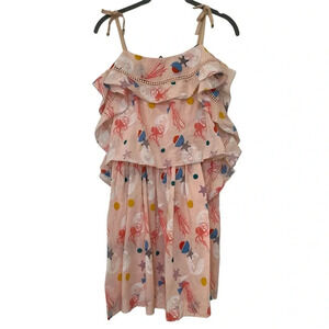 Velveteen Tie Shoulder Strap Ruffle Dress